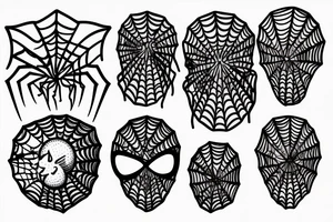Brain with spider webs tattoo idea