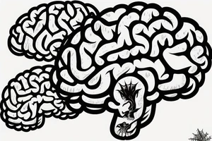 Spooky brain tattoo idea