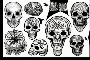 Spooky brain tattoo idea