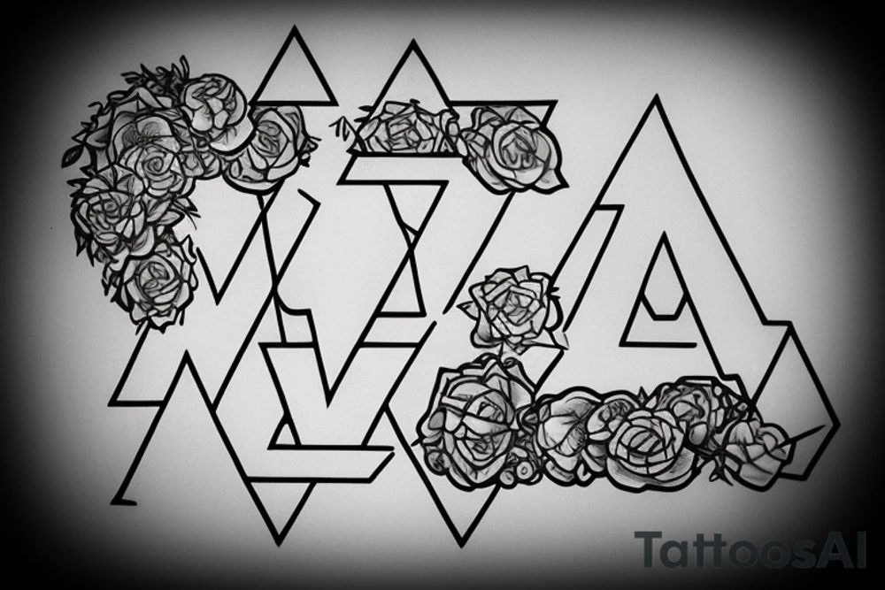 The initials "a" and "v" connected to each other. The a will have the cubed power next to it. tattoo idea