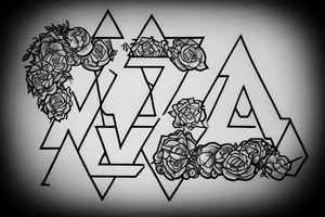 The initials "a" and "v" connected to each other. The a will have the cubed power next to it. tattoo idea