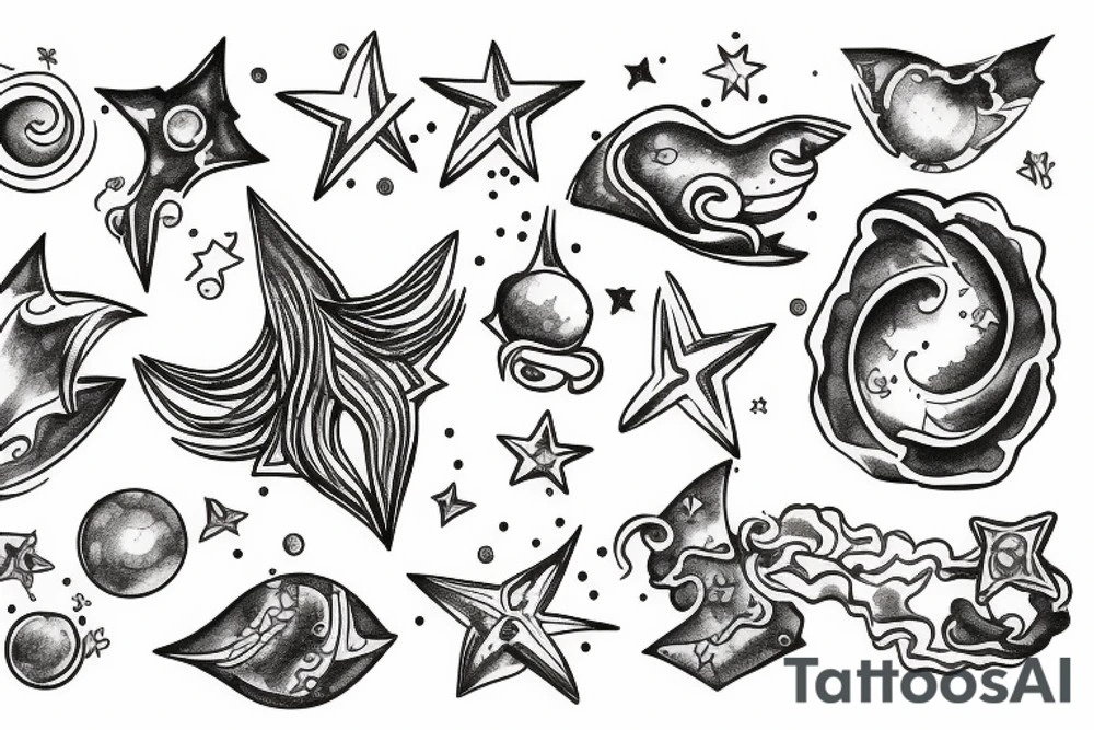 Aquarius constellation tattoo idea