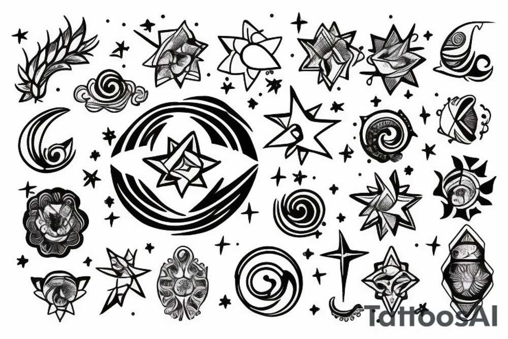 Aquarius constellation tattoo idea