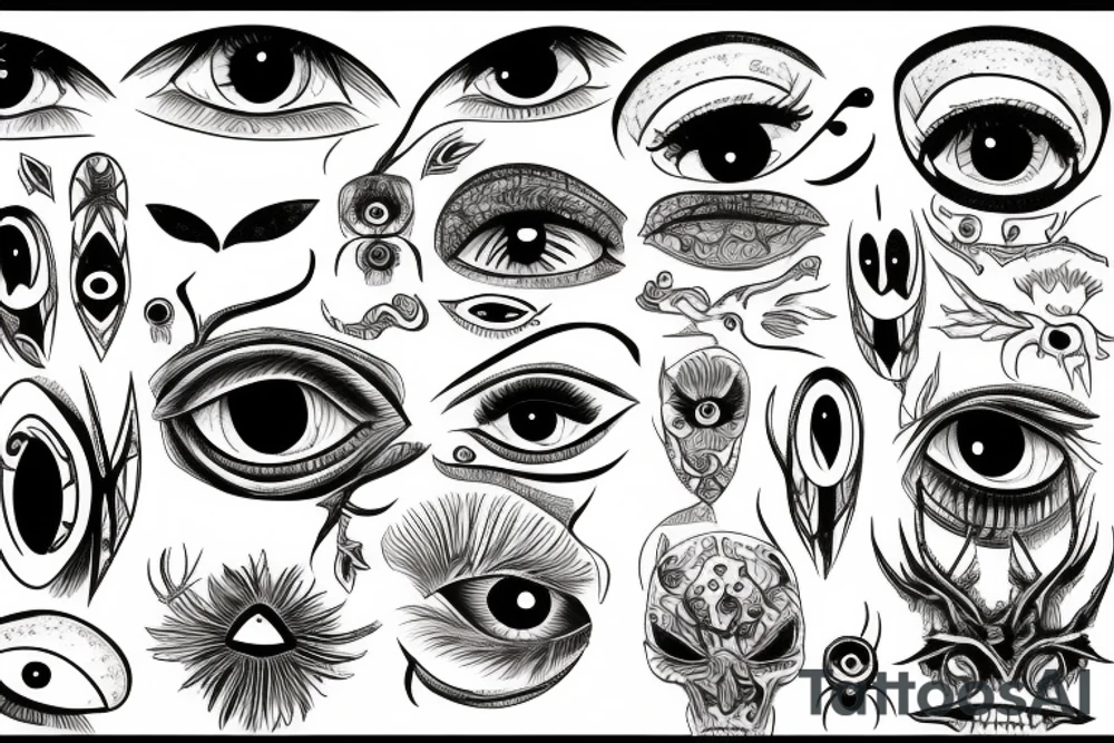 Many eyes tattoo idea