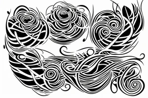 Infini, lotus, music, sea, simple tattoo idea
