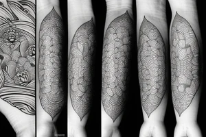 Infini, lotus, music, sea, simple tattoo idea