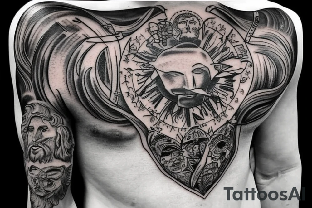 nature jesus christ music tattoo idea
