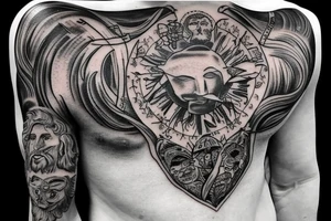 nature jesus christ music tattoo idea