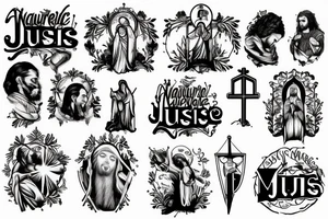 nature jesus christ music tattoo idea