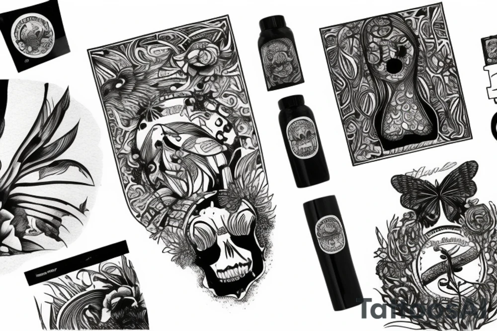 Maison sur la mer tattoo idea