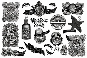 Maison sur la mer tattoo idea