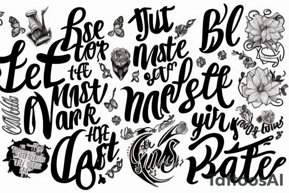 Just the text: Be the Master of your Life tattoo idea