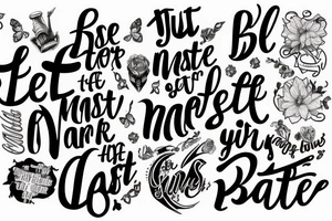 Just the text: Be the Master of your Life tattoo idea
