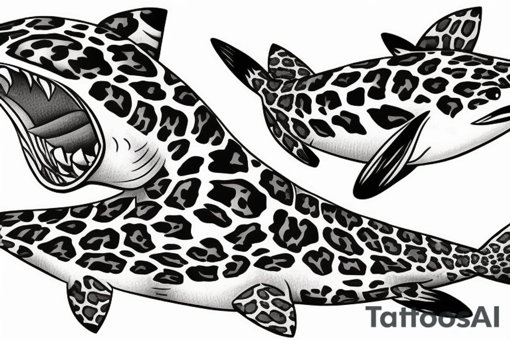 Leopard shark, masculine tattoo idea