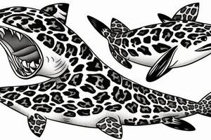 Leopard shark, masculine tattoo idea