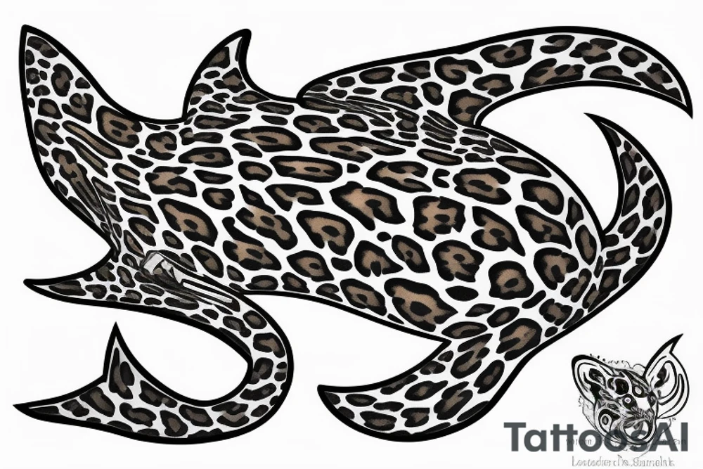 Leopard shark, masculine, on the arm tattoo idea