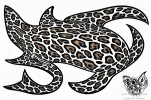 Leopard shark, masculine, on the arm tattoo idea