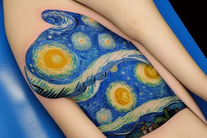 Starry Night of Van Gogh tattoo idea