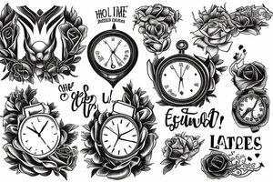 How many lies would
We have to live
Before we escape the hands
The hands of time
That stole our best years tattoo idea