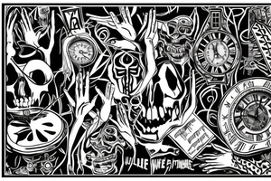 How many lies would
We have to live
Before we escape the hands
The hands of time
That stole our best years tattoo idea