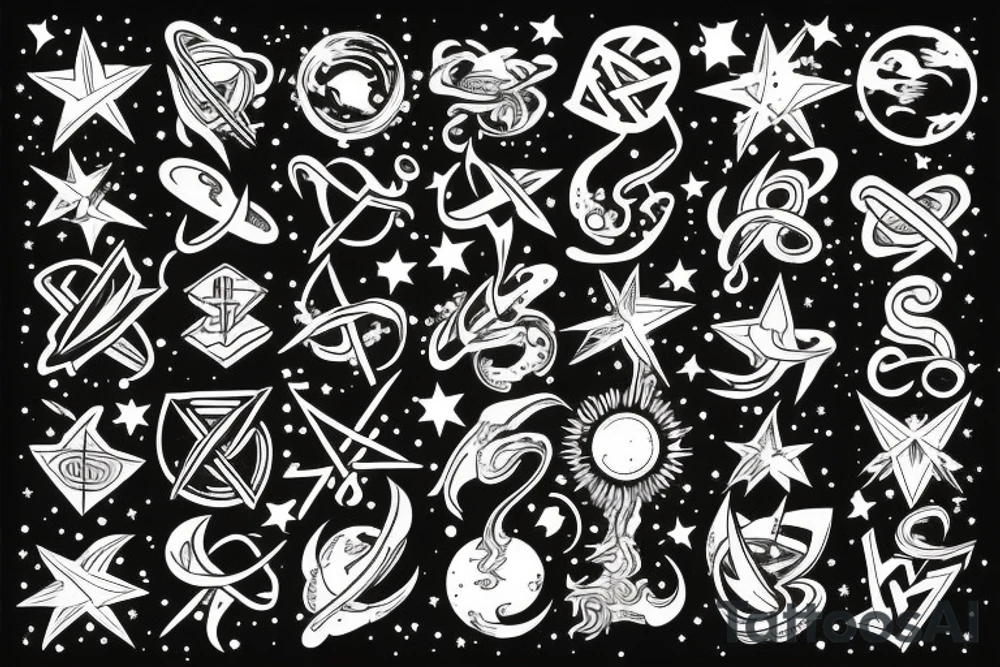 Symbol representing the universe tattoo idea