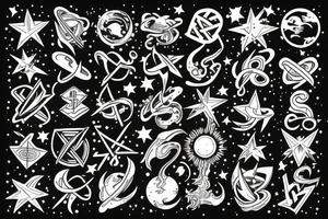 Symbol representing the universe tattoo idea