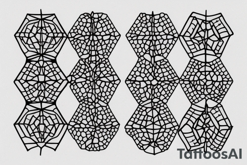 Interlaced hexagons tattoo idea
