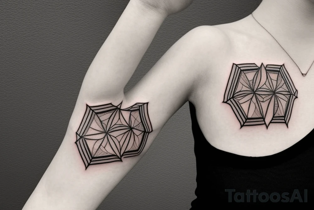 Interlaced hexagons tattoo idea