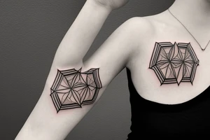Interlaced hexagons tattoo idea