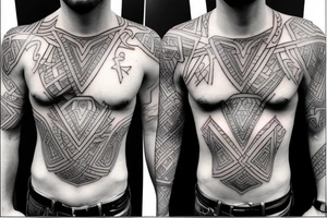 Male body tattoo idea