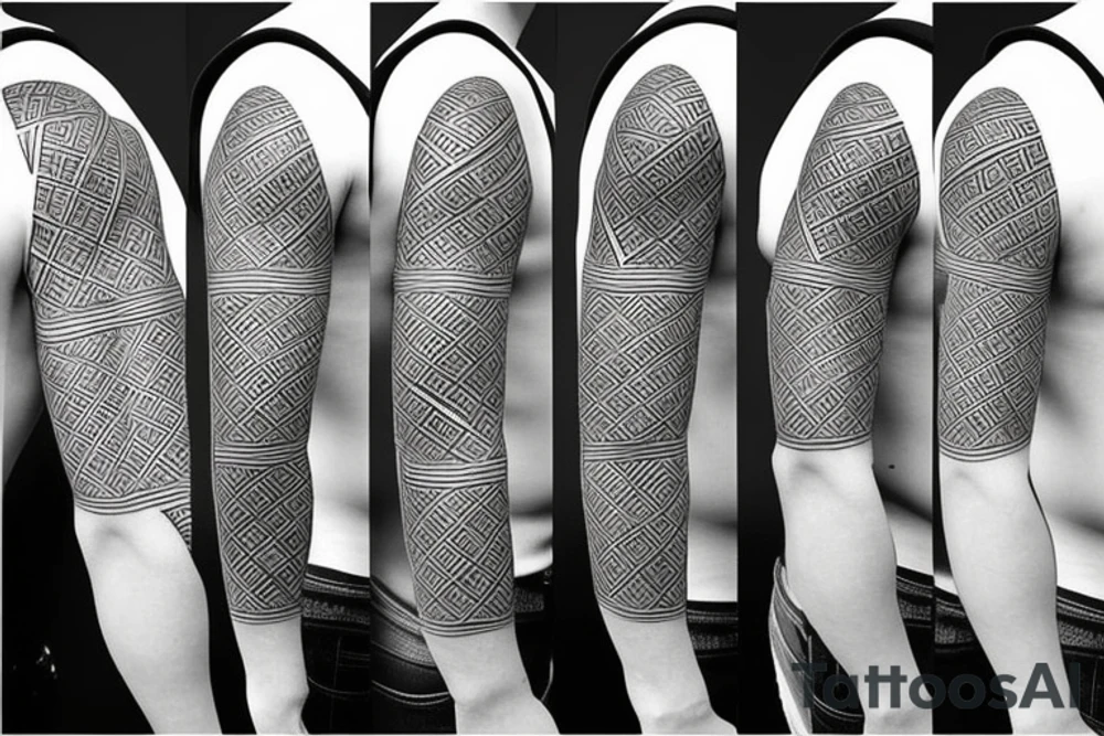 Male body hexagon tatoo tattoo idea