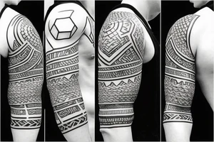 Male body hexagon tatoo tattoo idea
