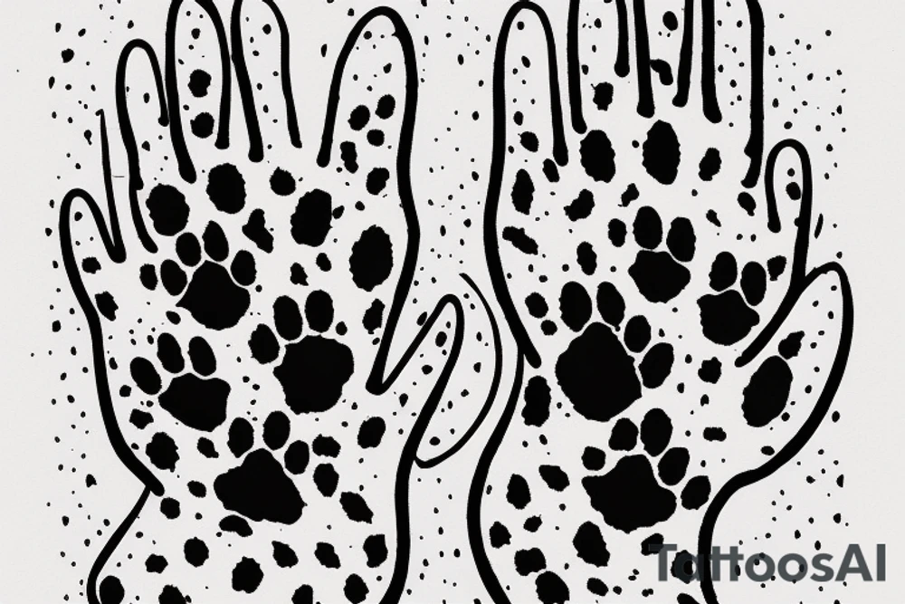 Dog paw print taken from my dog. I want it to go around my leg just below the calf muscle. My dog was a German shorthaired pointer. Her name was Amy. She loved to point, chase squirrels and run. She loved to run. tattoo idea