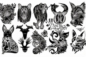 Simple animals in darkness - not very good tattoo idea
