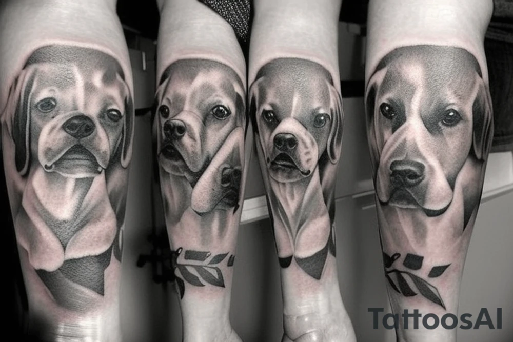 Sleeve tattoo just below the calf muscle. It should include a tribute to my dog Amy. She was a shorthaired pointer. Subtle reference to shedding religion. Discovering who I really am. A new person. Happier. Better. tattoo idea