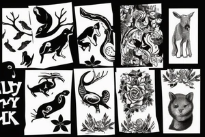 Simple animals in darkness - not very good tattoo idea