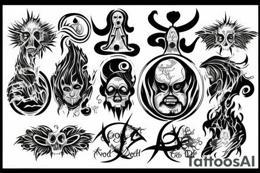 Heaven and hell and God do not exist. tattoo idea