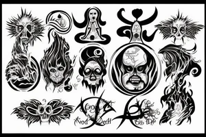 Heaven and hell and God do not exist. tattoo idea