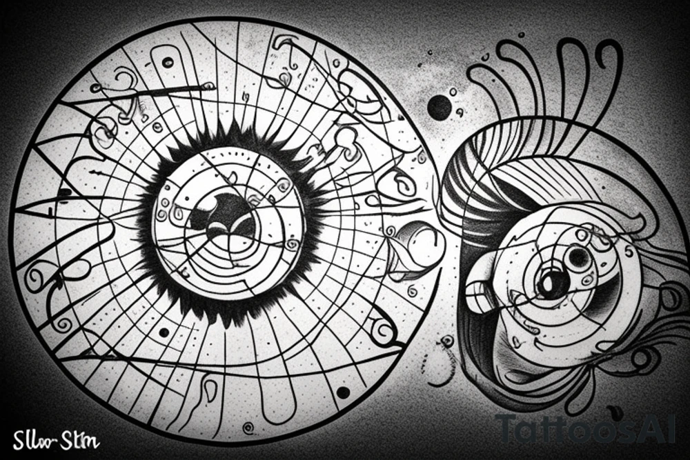 solar system circle tattoo idea