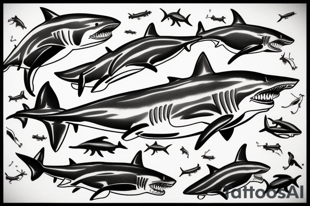 Great White Shark tattoo idea