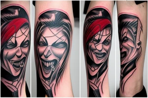vampire bite tattoo idea