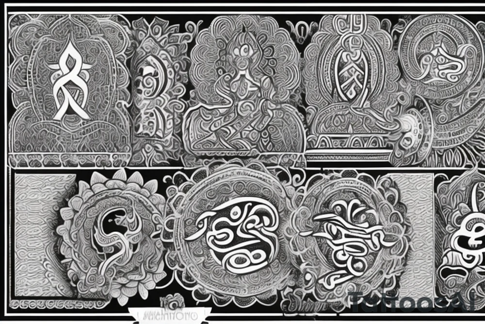 Sanskrit slogan tattoo idea