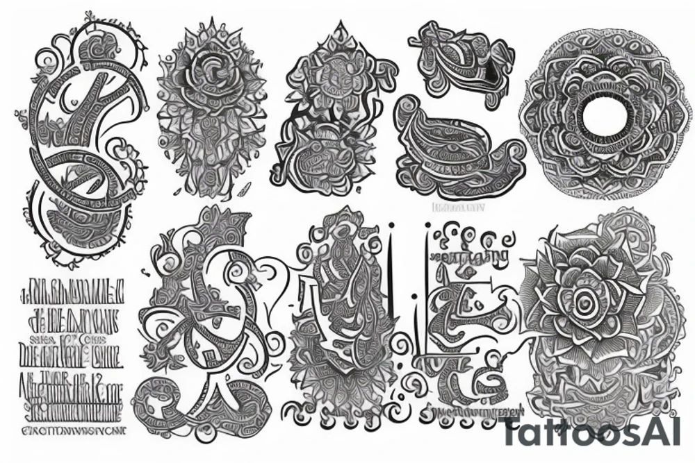 Sanskrit slogan tattoo idea
