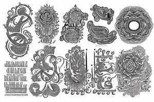 Sanskrit slogan tattoo idea