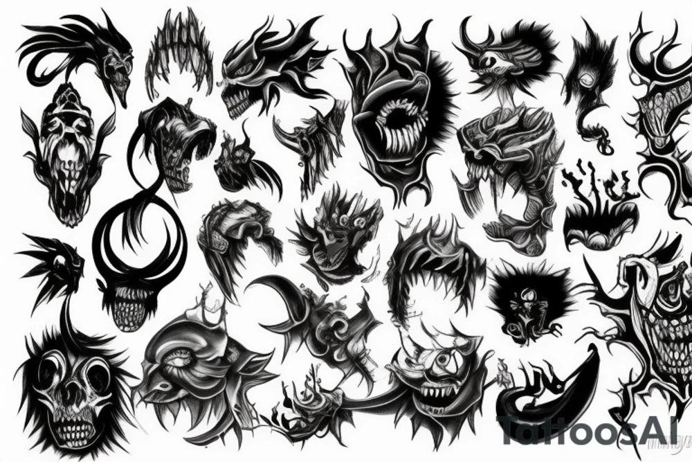 Describe a monster tattoo idea