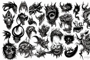 Describe a monster tattoo idea