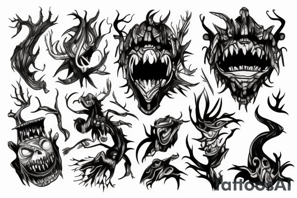 Describe a monster tattoo idea