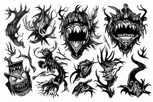 Describe a monster tattoo idea
