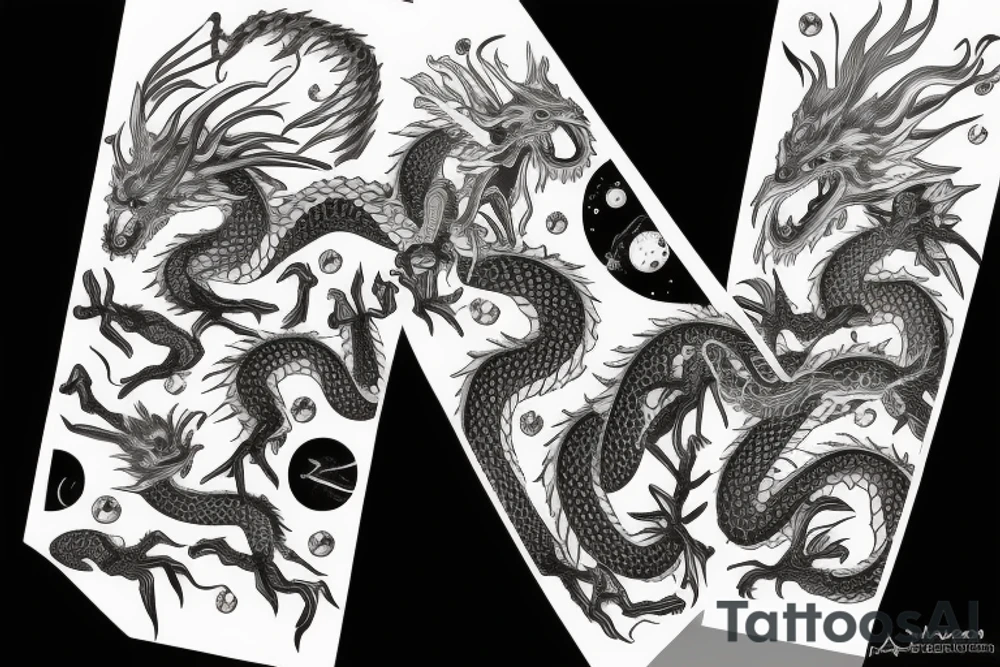 Intergalactic dragon tattoo idea