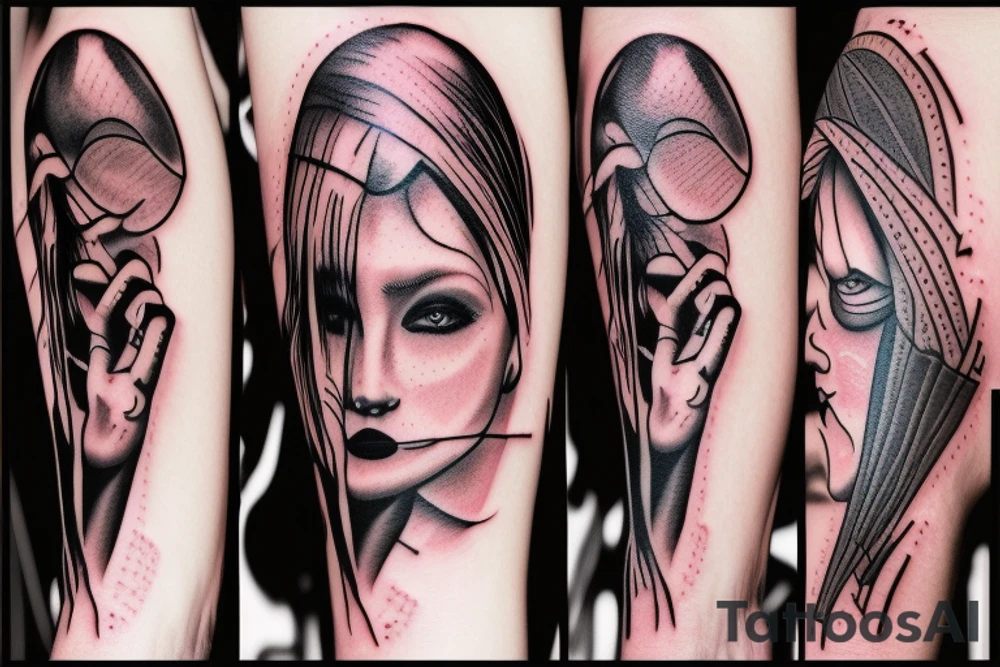 vampire bite wound tattoo idea
